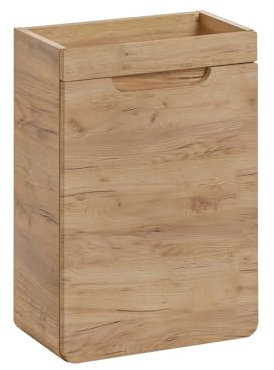 Oggi Ara - Armario de baño de una sola puerta (40 cm, roble FSC Mix Credit Smart Close Mat), acabado mate