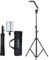 KOOLITE 8600mAh Rechargeable Work Light with Tripod Stand, Cordless Outdoor Camping Light 3000LM Dimmable LED Solar/Battery Powered, 78 Adjustable Height 3-in-1 Emergency Job Site Lighting