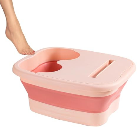Foot Bath Spa Bowl | Foldable Foot Bath Basin | Pedicure Foot Soak Bowl | Folding Foot Bathtub | Portable Foot Bath Bucket Tub for Home Spa Pedicure