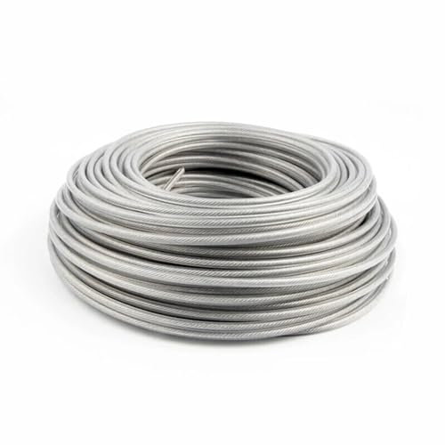 LXHZSY Rasentrimmer Faden 3,0mm x 40M Stahldraht Nylon Gras Trimmer Linie Freischneider Trimmer Seil Rasenmäher Kabel Lange Runde Rolle Gras Ersatz