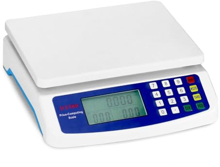 Waage Küchenwaage, Elektronische Küchenwaage 30 kg, Digitale Küchenwaage mit LCD-Display, Groß Edelstahl Digitalwaage, Tara Funktion Digitalwaage mit PCS zählwaage´, 3 Maßeinheit