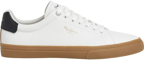 Pepe Jeans Men's Kenton Base M Sneak, Beige (Ecru White), 11