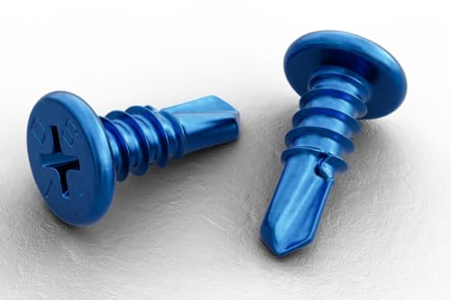 IDS Selbstbohrende Profilverbindungsschrauben 4,2x12 mm SlimHead Blue – Trockenbau Schrauben für Stahlprofile CW UW CD60 UD30 – Bohrschrauben mit Ruspert Beschichtung – 250 Stück inkl. Bit PH2