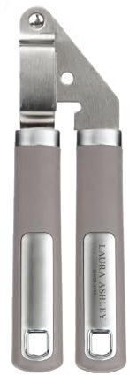 Laura Ashley Stainless Steel Garlic Press Crusher with Soft Touch Handle - Rust-Resistant, Dishwasher Safe and Ergonomic Design Garlic Crusher Press for Effortless Crushing - Dark Dove Grey