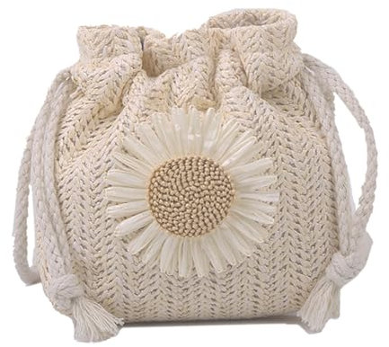CATOR Strohtasche Damen Stroh Umhängetasche Vintage Strandtasche mit Quaste Strand Stroh Handtasche Crossbody Tasche für Damenreisen und Urlaub strohtaschen damen