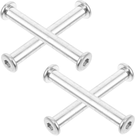 KONTONTY 4 Pièces Vis de Fixation pièces détachées Parasol Pièces de Rechange de Parasol Vis de Rechange Parasol Adaptateur pour Poteau de Parasol poteaux à vis écrou de Baril Acier Silver