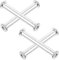 KONTONTY 4 Pièces Vis de Fixation pièces détachées Parasol Pièces de Rechange de Parasol Vis de Rechange Parasol Adaptateur pour Poteau de Parasol poteaux à vis écrou de Baril Acier Silver