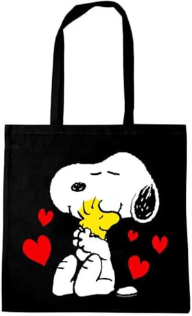 Logoshirt® Peanuts I Best Friends I Baumwolltasche I schwarz I Lizenziertes Originaldesign