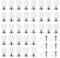 110 Sets Hinge Expansion Dowels with Screws, M4 x 8 mm White Plastic Hinge Dowel Inserts with M3.5 x 13 mm Screws, for Cabinet Cupboard Door Desk Chair Fixings