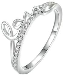 Whoiy Platin Ring Damen 950, Hochzeits Ring Echtgold Ehering Elegant mit Moissanite für Frauen Gr. 62 (19.7)