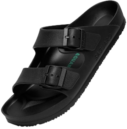 SAGUARO Eva Ciabatte Uomo Donna Pantofole Antiscivolo 36-48 EU | Scarpe da Bagno Leggere, Unisex, Spiaggia, Giardino, Slip-on, Casuale