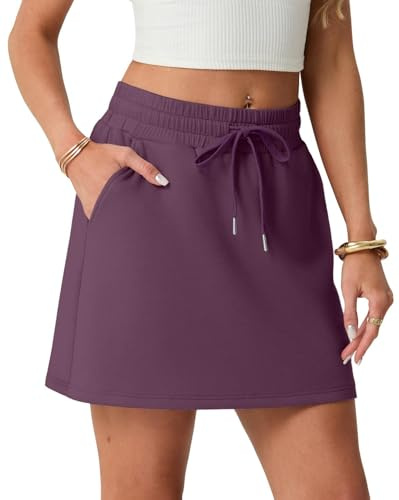 GRECERELLE Skort, gonna da tennis da donna con pantaloni, gonna corta, per sport e tempo libero, linea ad A, elastico in vita