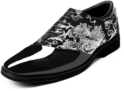 Allthemen Derby skor för män mode Jacquard Oxford business finskor snörning brogue skor