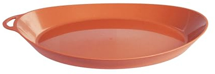 Lifeventure Ellipse Reusable Plate for Camping, BPA Free | DofE recommended Kit - For Travel, Picnics & Outdoor Holidays, these are microwave & dishwasher safe, Rust Orange
