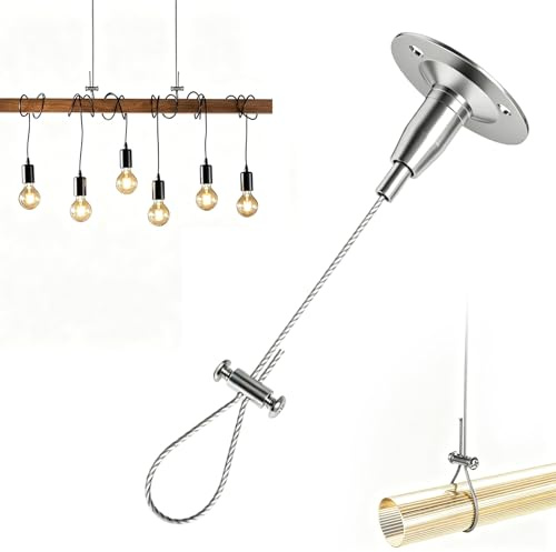 Rainway Tringle à rideau de douche, support de plafond, en acier inoxydable, réglable de 2 m, convient pour les barres de douche incurvées, en forme de L et droites, pour montage au plafond