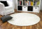 Snapstyle Hochflor Velours Teppich Mona Creme Rund in 7 Größen