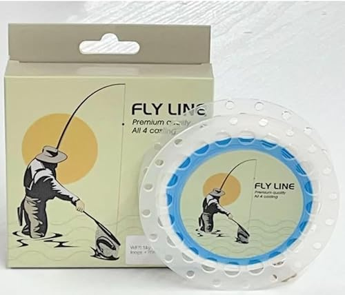 TroutfliesUK Intermediate Fliegenschnur, Rückseite befestigt, Schlaufe am Ende, Alles in einem Paket, eisblau, WF6I