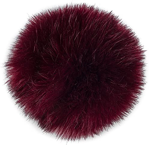 styleBREAKER Kunstfell Bommel für Mützen und Beanies, Fake Fur, Winter Fellbommel 04024161, Farbe:Bordeaux-Rot
