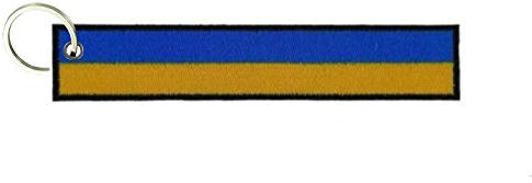 Akachafactory Schlüsselanhänger Fahne Flagge flaggen anhänger Motorrad Ukraine Ukrainisch