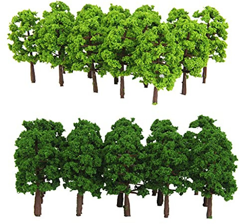 chiwanji 40x Gemischte Modellbäume Im Maßstab 1: 150, Modellbahn Landschaft DIY Wald