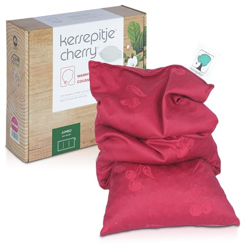Kersepitje Jumbo Cerise Fosse Coussin, 55 cm Longueur x 26 cm Largeur x 3.5 cm Hauteur, Rouge