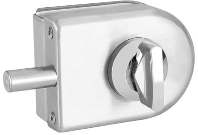 DEWIN Serrure de Porte, Serrure de Porte Sécurité Anti-Vol Porte en Verre Verrou D'acier Inoxydable Loquet de porte antivol porte garage pour la Maison de l'hôtel 10mm-12mm