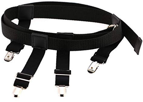 Tubayia Unisex Elastische Taillengürtel Hosen Strumpfhalter mit Metall Clips für Cosplay Party Bar