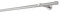 ondeco Gardinenstange auf Maß Innenlauf 20mm Cap 1-lauf Vorhangstange Wandträger 12cm Stilgarnitur Gleiter für Vorhänge Edelstahl-Optik 210cm
