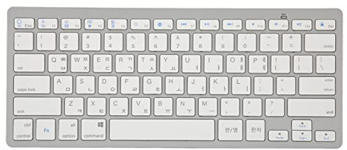 Wireless Keyboard, Mini 78 Keys Ultra Thin Multilingual Keyboard, Portable Universal Silent PC Keyboard, for Android/OS X/iOS/Windows, for Mac, etc (Korean)