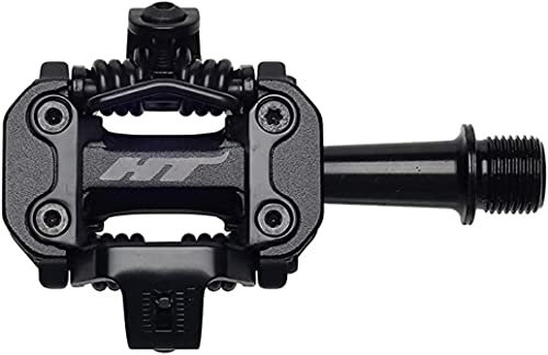 HT Components, M2 Leopard M, Pedale, Korpus: Aluminium, Spindel: Cr-Mo, 9/16'', Stealth Black, Paar