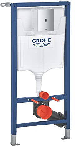 GROHE Solido - 3-in-1 Set für WC (mit Tectron Bau E , 1,13m Bauhöhe, inkl. Zubehör für Wandmontage), chrom, 39883000