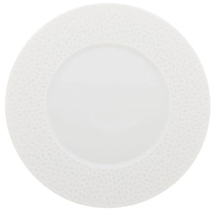 assiette a dessert ronde 24 cm COLLECTION L PERLES DE ROSEE BLANCHES Par 6