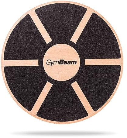GymBeam Tavola Propriocettiva, Tavoletta Propriocettiva, Balance Board per Uomini, Donne e Bambini, Attrezzo per l'Esercizio Fisico e la Riabilitazione, Realizzata in Legno Resistente, 39.5 x 1.5 cm