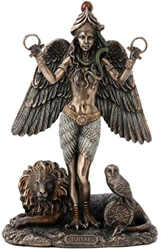 ORIGEN Ishtar Statue, Göttin der Liebe, Fruchtbarkeit und Sexualität, Antic Line, H 22 cm