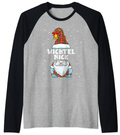 Herren Wichtel Nick Partnerlook Vornamen Weihnachtsoutfit Raglan