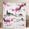 JOMAKE Rideau Occultant 3D La Floraison des Cerisiers Japonais, Rideaux Polyester pour Adultes Enfants, Rideau Thermique Isolant Anti Froid pour Chambre à Coucher et Salon 2X L75cm x H166cm