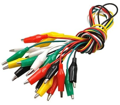 10 Stück Krokodilklemmen Set Krokoklemmen Messkabel Verbindungskabel Prüfkabel Prüfleitung
