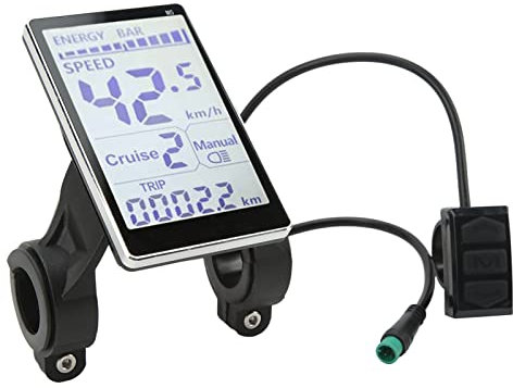 VGEBY Elektro Fahrrad LCD Display Meter, 5 Pin 24V 36V 48V 60V Universal E Roller M5 LCD Panel Bildschirm für 31,8 22,2mm Elektro Fahrräder