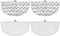 Steam Mop Replacement Pads Compatible with Bissell Powerfresh Steam Mop Pads for Bissell 1940 1806 1544 1440 2075 2685 Series Mops Resuable Floor Steamer Mop Pad Refills for Dry & Wet Cleaning, 4 Pack