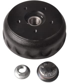 Knott Tambores de freno, 200 x 50 mm, 5 x 112, incluye tuerca de brida y tapa de buje