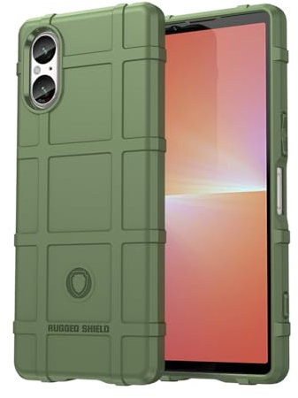 SEAHAI Hülle für Sony Xperia 5 V, [Fallschutz, rutschfest] Militär-Case Ultra-dünne Stylische Schutzhülle, Hochwertiges TPU Silikon Stoßfest Handyhülle - Grün