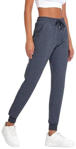COMEOR Jogginghose Damen - Baumwolle Sporthose Lang Warme Trainingshosen, Frauen Freizeithosen, Sweatpants mit Regular Passform für Fitness, Yoga, Freizeit (Dunkelgrau S)