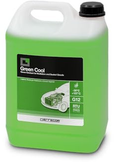 ERRECOM Green Cool, Liquido Radiatore Verde -30°C/+107°C, antigelo G12 con Pacchetto inibitore a Base Organica Oat, Pronto all’Uso, 5 Litri