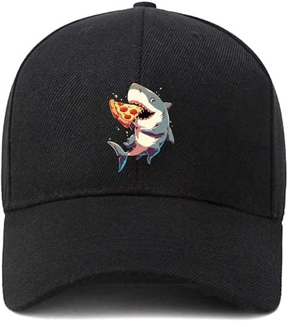 EDGMM Baseballmütze, Baumwolle, verstellbar, für Herren und Damen, Blauer Hai, Einheitsgr��e