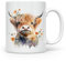 Anonymous Gifting Mug imprimé aquarelle vache Highland – Belle tasse imprimée brillante vache 5