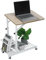 Nisorpa Höhenverstellbare Beistelltische, C-Form Laptoptisch, Couchtisch auf Rollen, Computertisch mit stauraum, Winkel verstellbar für Wohnzimmer Schlafzimmer Krankenhaus, 60x40x55cm,Weiß