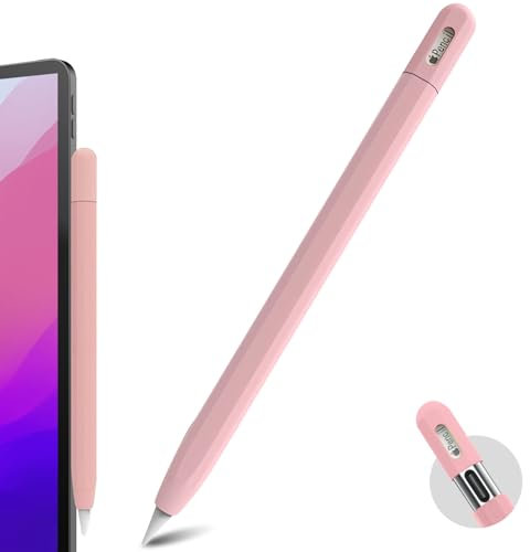 BEAUDOM Custodia in Silicone per Apple Pencil USB-C Antiscivolo Case Compatibile (Rosa)
