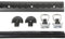 Trailerpool Airlineschienen-Set 1 m incl. schwarz eloxiert Beschläge, Endkappe und Gummi