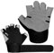 WESTWOOD FOX Fitnesshandschuhe für das Fitnesstraining rutschfest stoßdämpfend Gewichtheberhandschuhe gepolsterter Griff atmungsaktiv Fingerlose Trainingsunterstützung (with Bracelets, M)