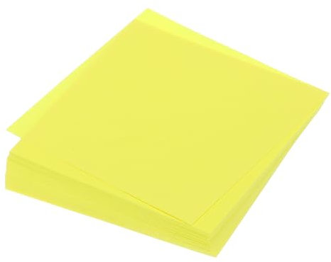 QUARKZMAN 100 Blatt Origami-Papier beidseitig fluoreszierendes Gelb 7,5 x 7,5 cm 70 g/m² quadratisches Faltblatt für Kunsthandwerk, Anfänger, Geschenkdekoration